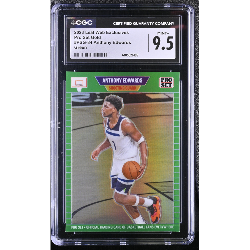 Anthony Edwards 2023 Leaf Web Exclusives Pro Set Green #PSG84 #7/10 (CGC 9.5) at PristineAuction.com