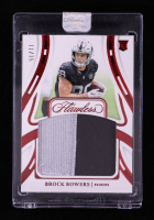 Brock Bowers 2024 Panini Flawless Rookie Patches Ruby #10 #11/15 RC at PristineAuction.com