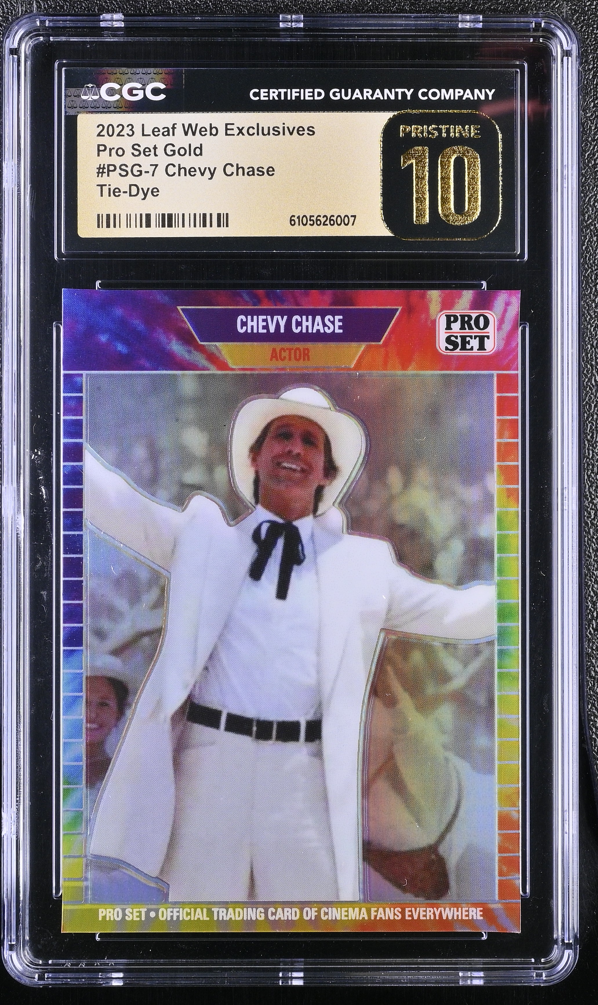 Chevy Chase 2023 Leaf Web Exclusives Pro Set Rainbow #PSG7 #3/5 (CGC 10 | Pristine Black Label) at PristineAuction.com Chevy Chase 2023 Leaf Web Exclusives Pro Set Rainbow #PSG7 #3/5 (CGC 10 | Pristine Black Label) at PristineAuction.com