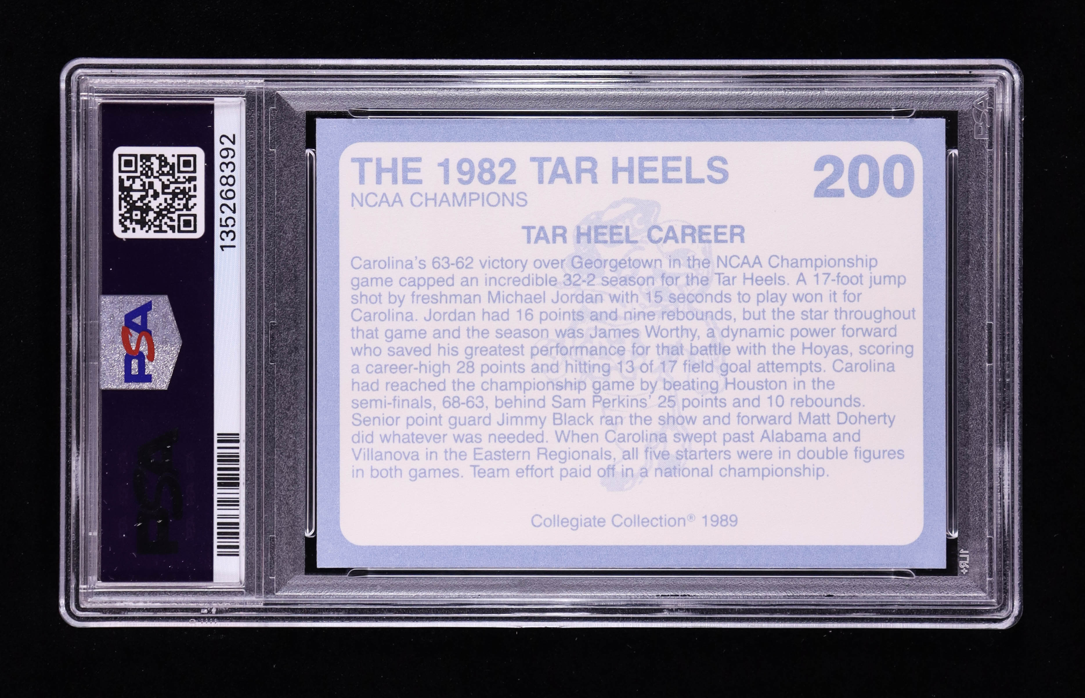 1982 NCAA Champions 1989-90 North Carolina Collegiate Collection #200 (PSA 9) at PristineAuction.com 1982 NCAA Champions 1989-90 North Carolina Collegiate Collection #200 (PSA 9) at PristineAuction.com