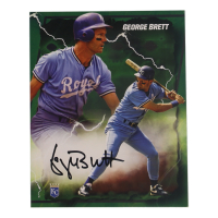 George Brett Signed 2025 Fanatics Under Wraps Emanate Green 8x10 Photo #56/99 (Fanatics & MLB) at PristineAuction.com