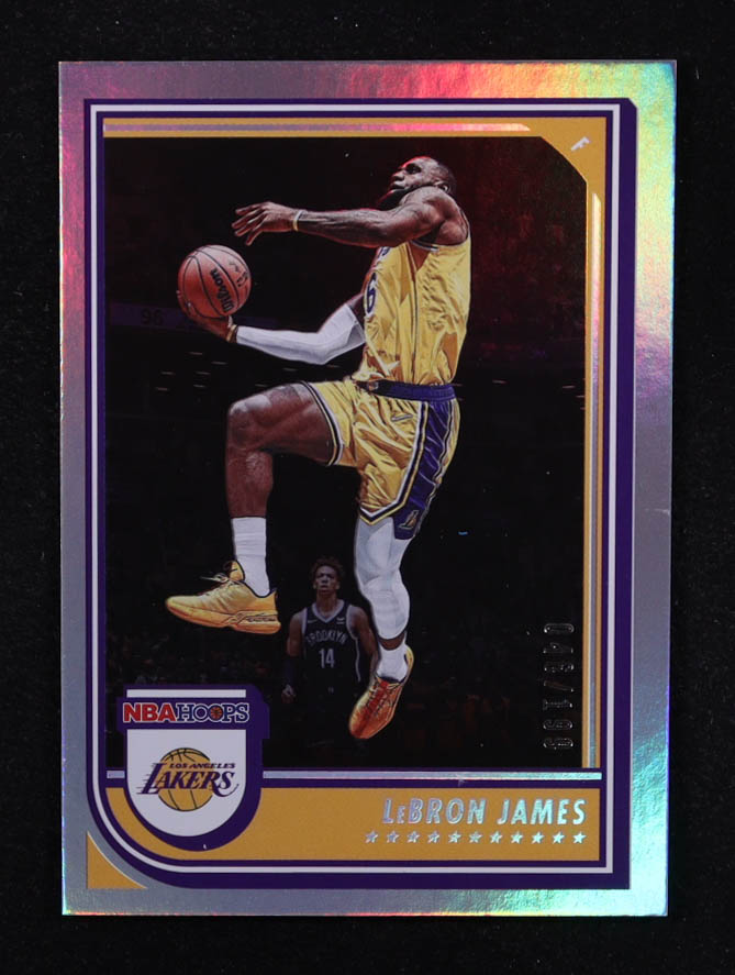 LeBron James 2022-23 Hoops Silver #170 #046/199 at PristineAuction.com LeBron James 2022-23 Hoops Silver #170 #046/199 at PristineAuction.com