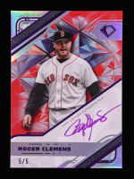 Roger Clemens 2025 Topps Diamond Icons White PolychromatINK Autographs Red Purple Ink #WPARC #5/5 at PristineAuction.com