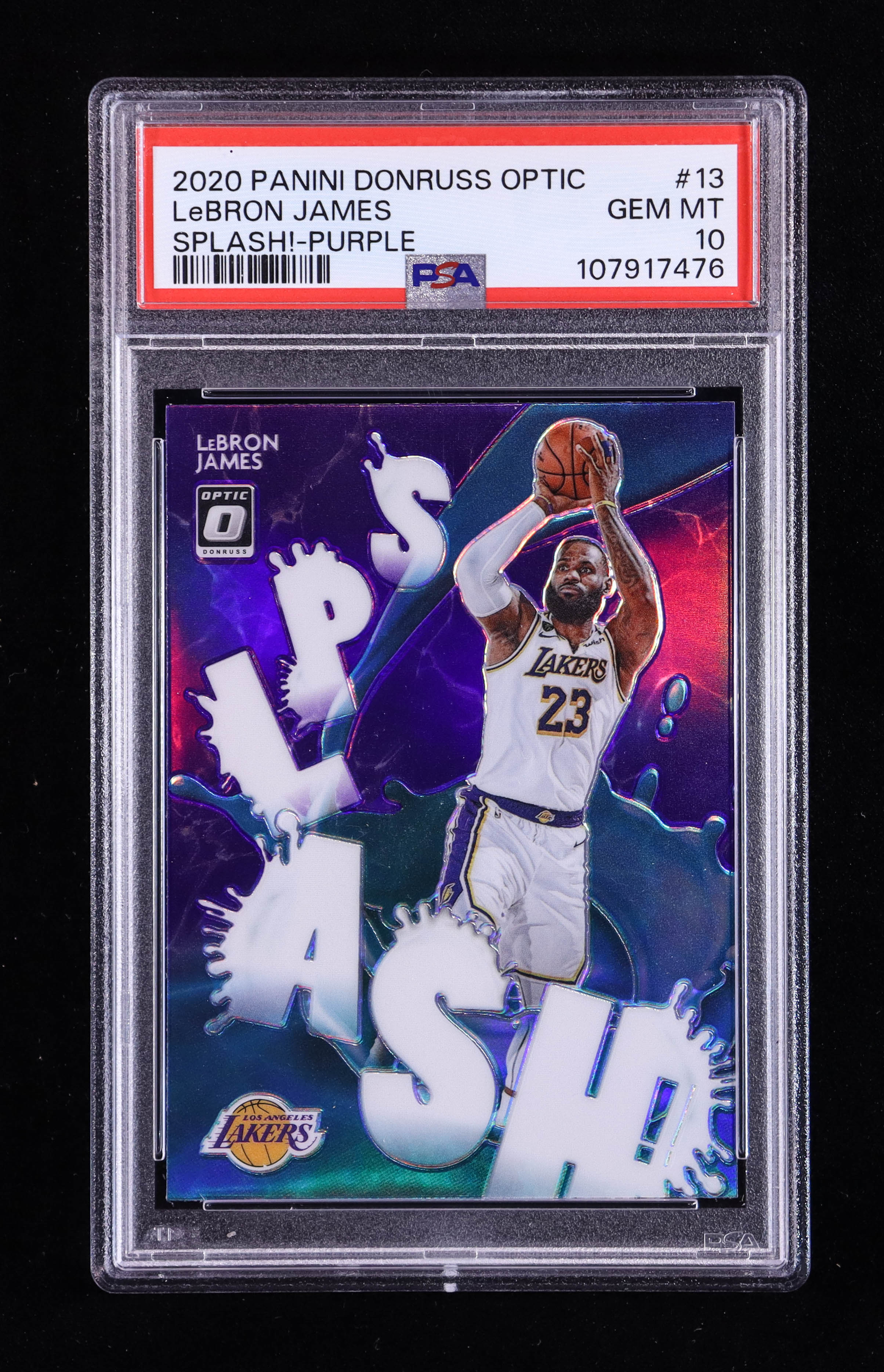 LeBron James 2020-21 Donruss Optic Splash Purple #13 (PSA 10) at PristineAuction.com LeBron James 2020-21 Donruss Optic Splash Purple #13 (PSA 10) at PristineAuction.com