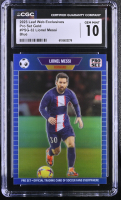Lionel Messi 2023 Leaf Web Exclusives Pro Set Blue #PSG32 #2/25 (CGC 10) at PristineAuction.com