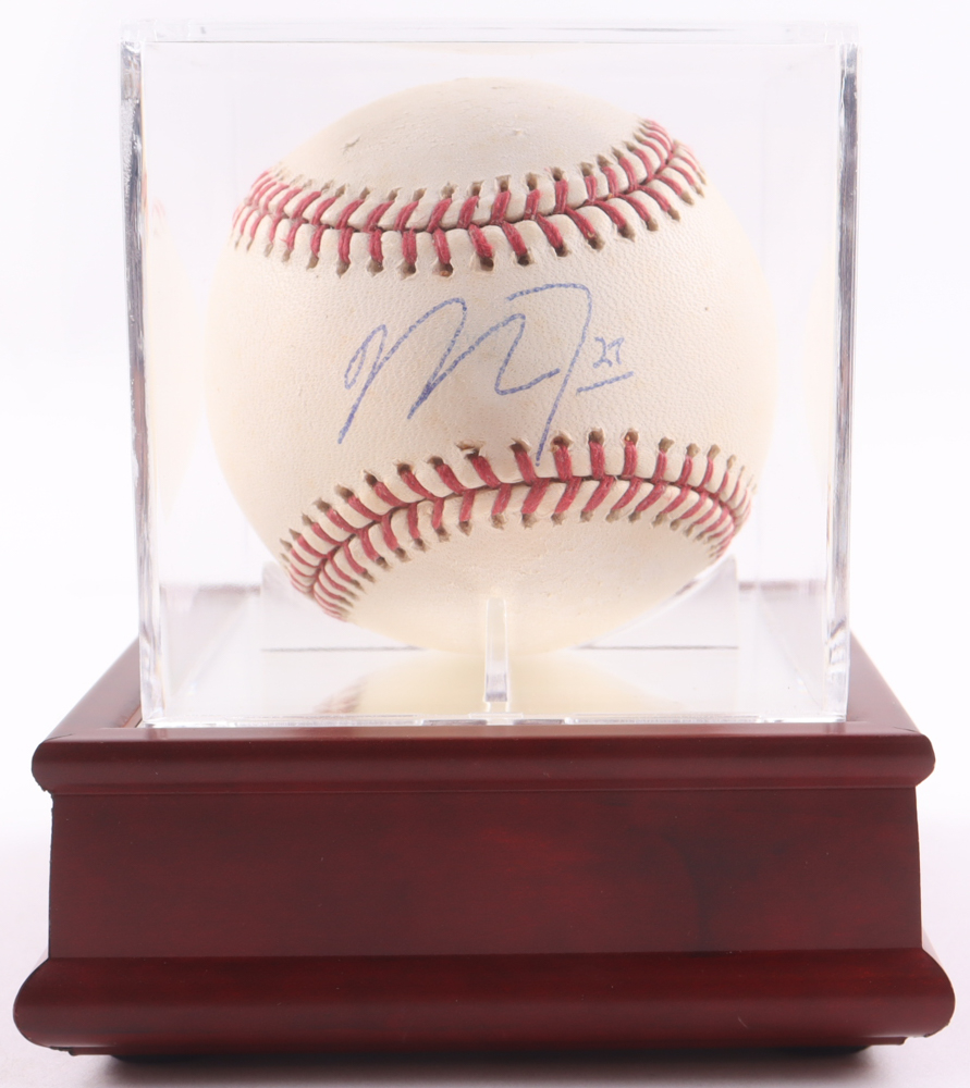 Mike Trout Signed OML Baseball with Display Case (MLB) at PristineAuction.com Mike Trout Signed OML Baseball with Display Case (MLB) at PristineAuction.com