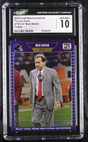 Nick Saban 2023 Leaf Web Exclusives Pro Set Purple #PSG67 #11/15 (CGC 10) at PristineAuction.com