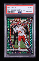 Patrick Mahomes II 2021 Panini Mosaic Will to Win Mosaic Green #2 (PSA 10) at PristineAuction.com
