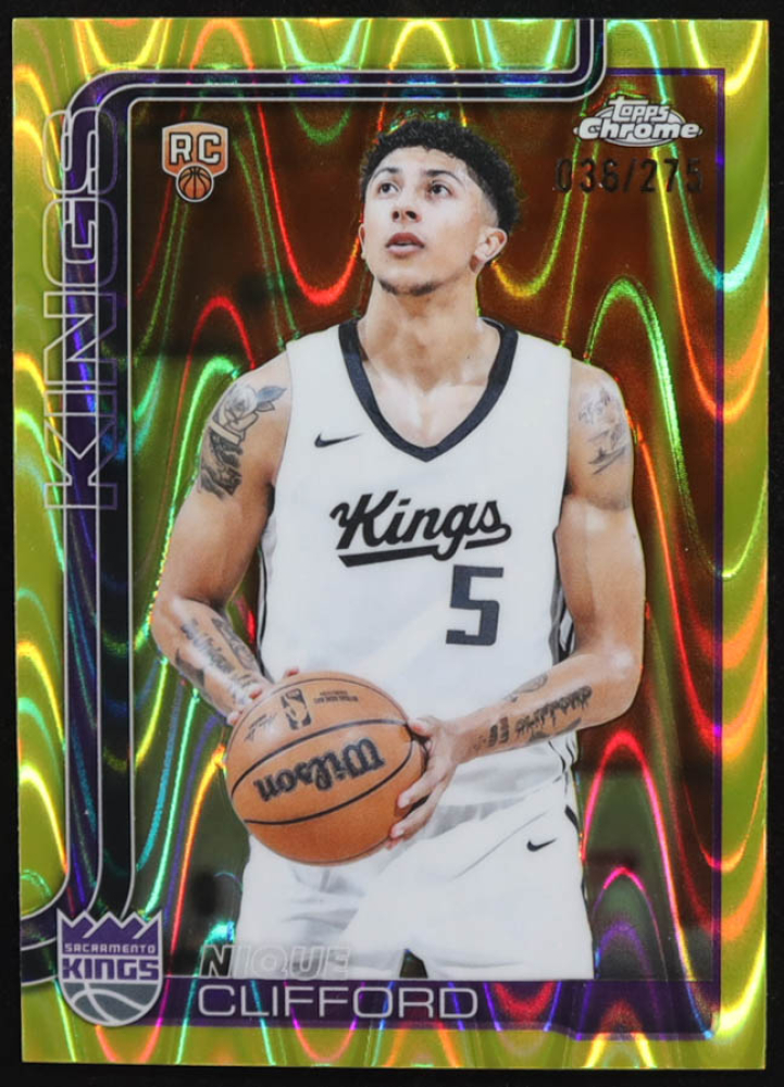 Nique Clifford 2025-26 Topps Chrome RayWave Yellow Refractors #274 #036/275 RC