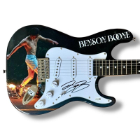 Benson Boone Signed "Fireworks & Rollerblades" Custom Stratocaster Guitar (JSA) at PristineAuction.com