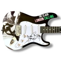 Mick Jones & Paul Simonon Signed "The Clash" Custom Stratocaster Guitar (JSA) at PristineAuction.com