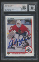 Ed Belfour Signed 1990-91 Upper Deck #55 (BGS | Auto 10) at PristineAuction.com