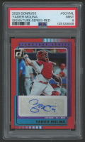 Yadier Molina 2025 Donruss Signature Series Red #SGYML #25/49 (PSA 9) at PristineAuction.com