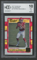 Patrick Mahomes II 2017 Donruss The Rookies #7 RC (BCCG 10) at PristineAuction.com