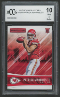 Patrick Mahomes 2017 Rookies and Stars #201 RC (BCCG 10) at PristineAuction.com