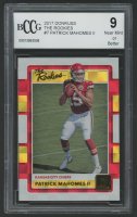 Patrick Mahomes II 2017 Donruss The Rookies #7 RC (BCCG 9) at PristineAuction.com