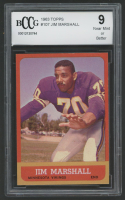 Jim Marshall 1963 Topps #107 RC (BCCG 9) at PristineAuction.com
