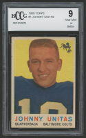 Johnny Unitas 1959 Topps #1 (BCCG 9) at PristineAuction.com