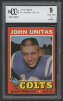 Johnny Unitas 1971 Topps #1 (BCCG 9) at PristineAuction.com