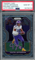 Justin Jefferson Signed 2020 Panini Prizm #398A RC (PSA | Autograph Graded 10) at PristineAuction.com