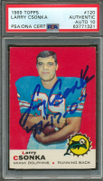 Larry Csonka Signed 1969 Topps #120 RC Inscribed "72 17-0" (PSA) at PristineAuction.com