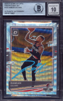 Damian Lillard Signed 2020-21 Donruss Optic Fanatics Box Set #144 (BGS | Autograph Graded 10) at PristineAuction.com