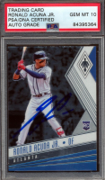 Ronald Acuna Jr. Signed 2018 Panini Phoenix #21 RC (PSA | Autograph Graded 10) at PristineAuction.com