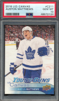 Auston Matthews 2016-17 Upper Deck Canvas #C211 (PSA 10) at PristineAuction.com