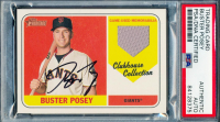 Buster Posey Signed 2018 Topps Heritage Clubhouse Collection Relics #CCRBP HN (PSA) at PristineAuction.com