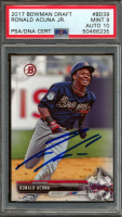Ronald Acuna Jr. Signed 2017 Bowman Draft #BD39 RC (PSA 9 | Autograph Graded 10) at PristineAuction.com