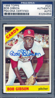 Bob Gibson Signed 1966 Topps #320 (PSA) at PristineAuction.com
