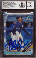 Fernando Tatis Jr. Signed 2019 Bowman Chrome Prospects Refractors #BCP25 #62/499 RC (BGS) at PristineAuction.com