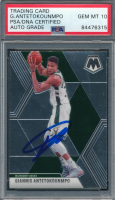 Giannis Antetokounmpo Signed 2019 Panini Mosaic #75 (PSA | Autograph Graded 10) at PristineAuction.com