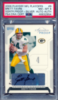 Brett Favre 2006 Playoff NFL Playoffs Signature Proofs Silver #9 #10/25 10/25 (PSA 8) at PristineAuction.com