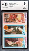 228 Fred Brown / 31 Larry Bird TL / 198 Ron Brewer 1980-81 Topps #165 (BCCG 9) at PristineAuction.com