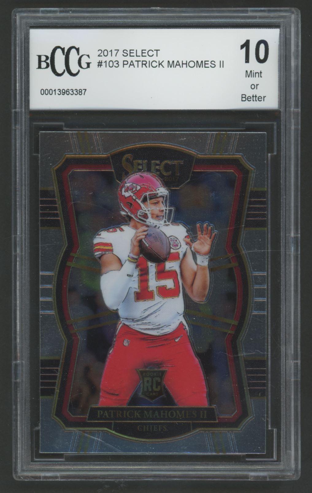Patrick Mahomes II 2017 Select #103 RC (BCCG 10) at PristineAuction.com Patrick Mahomes II 2017 Select #103 RC (BCCG 10) at PristineAuction.com