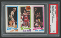 34 Larry Bird / 174 Julius Erving TL / 139 Magic Johnson 1980-81 Topps #6 RC (PSA 7) at PristineAuction.com