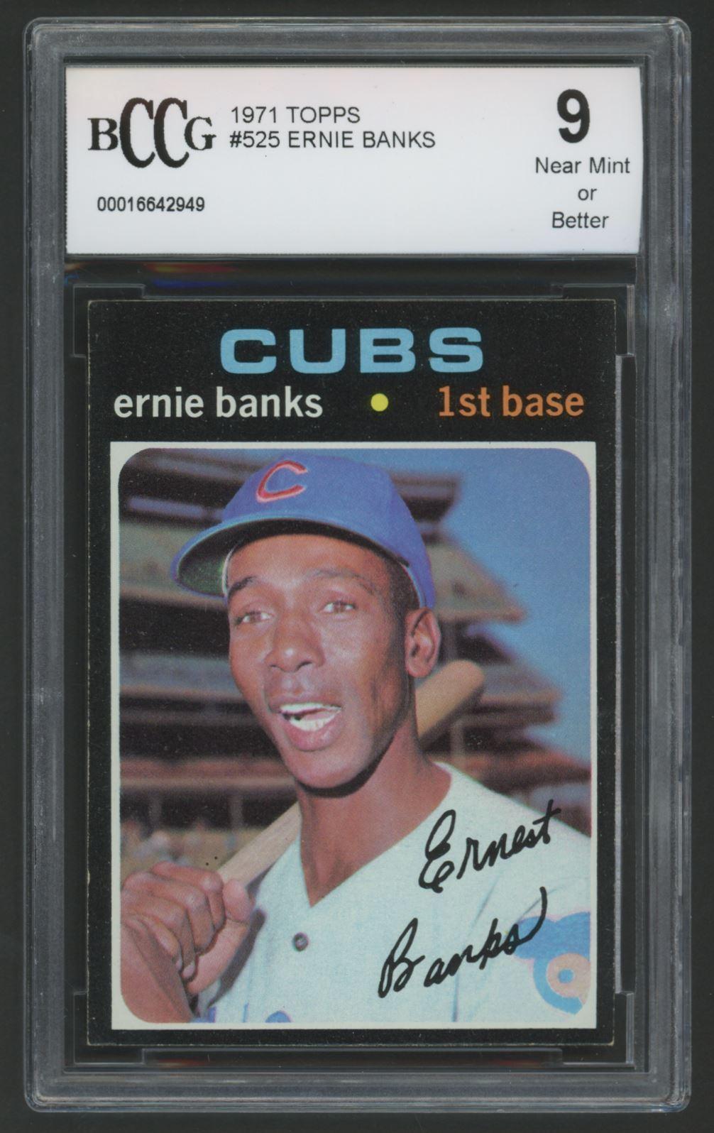 Ernie Banks 1971 Topps #525 (BCCG 9) at PristineAuction.com Ernie Banks 1971 Topps #525 (BCCG 9) at PristineAuction.com