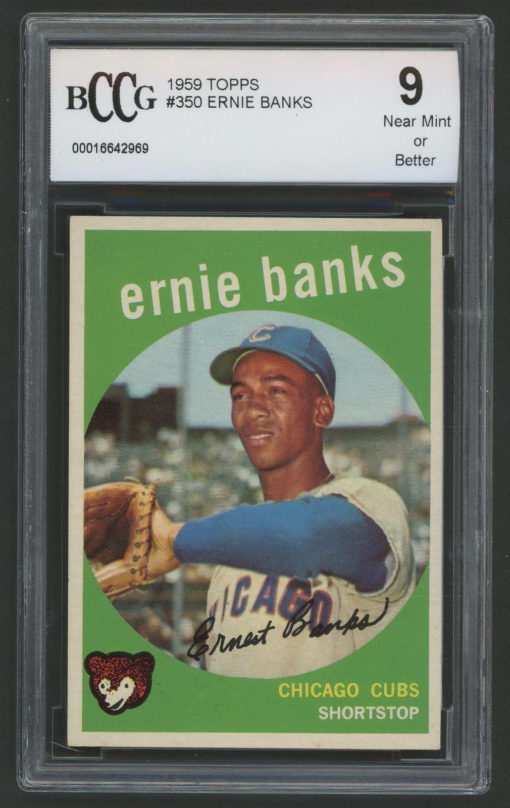 Ernie Banks 1959 Topps #350 (BCCG 9) at PristineAuction.com Ernie Banks 1959 Topps #350 (BCCG 9) at PristineAuction.com
