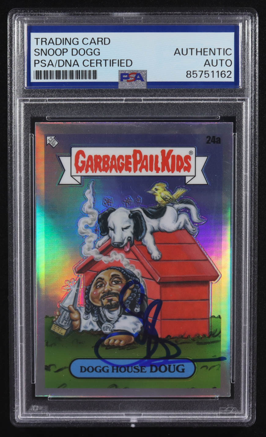 Snoop Dogg Signed 2024 Topps Garbage Pail Kids Music Awards #24a (PSA) at PristineAuction.com Snoop Dogg Signed 2024 Topps Garbage Pail Kids Music Awards #24a (PSA) at PristineAuction.com