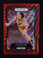 Caitlin Clark 2024-25 Panini Prizm Draft Picks Prizms Red Wave #57 RC at PristineAuction.com