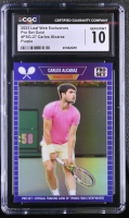 Carlos Alcaraz 2023 Leaf Web Exclusives Pro Set Purple #PSG27 #11/15 (CGC 10) at PristineAuction.com