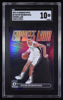 Victor Wembanyama 2023-24 Donruss Optic Express Lane Purple #8 RC (SGC 10) at PristineAuction.com