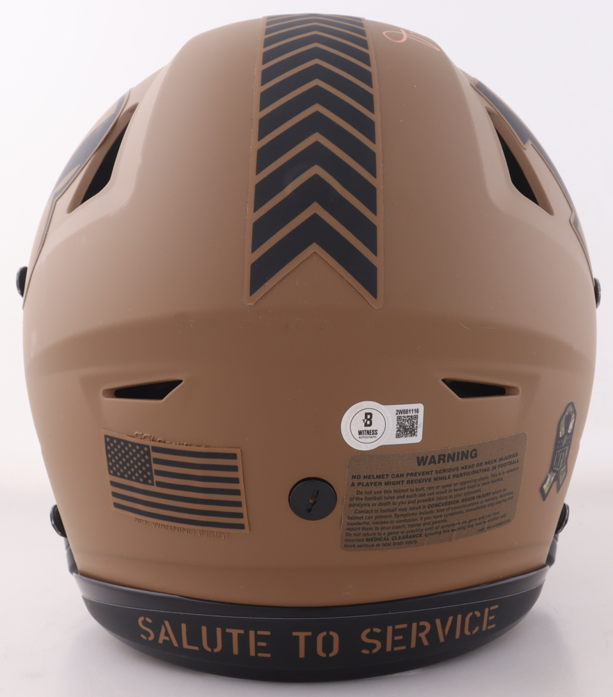 Ja'Marr Chase Signed Bengals Full-Size Authentic On-Field Salute To Service Alternate Speed Helmet With Visor Inscribed "24 Triple Crown" (Beckett) at PristineAuction.com Ja'Marr Chase Signed Bengals Full-Size Authentic On-Field Salute To Service Alternate Speed Helmet With Visor Inscribed "24 Triple Crown" (Beckett) at PristineAuction.com