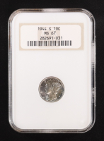 1944-S Mercury Silver 10C Dime (NGC MS67) at PristineAuction.com