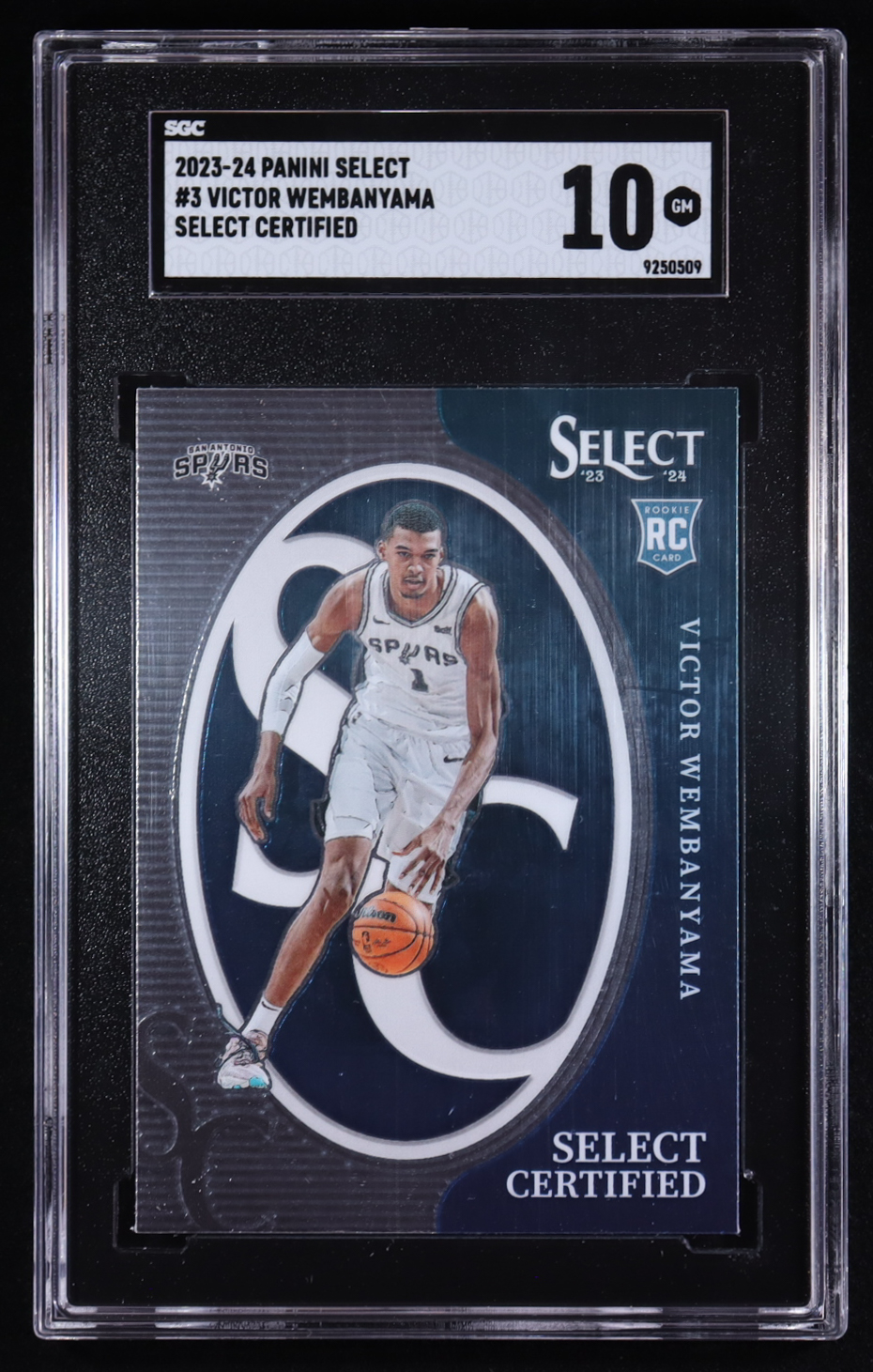 Victor Wembanyama 2023-24 Select Select Certified #3 RC (SGC 10) at PristineAuction.com Victor Wembanyama 2023-24 Select Select Certified #3 RC (SGC 10) at PristineAuction.com