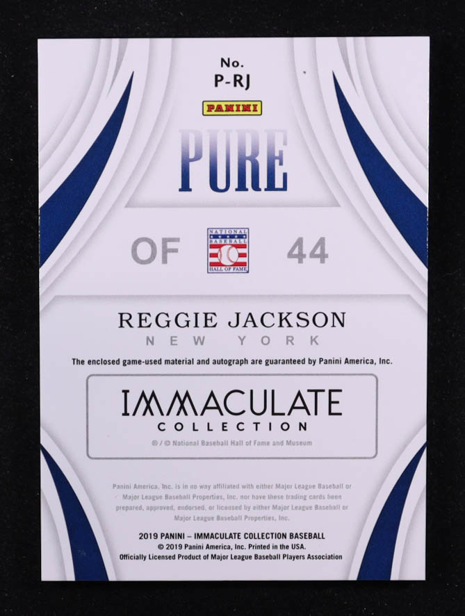 Reggie Jackson 2019 Immaculate Collection Pure Memorabilia Autographs #8 #05/25 at PristineAuction.com Reggie Jackson 2019 Immaculate Collection Pure Memorabilia Autographs #8 #05/25 at PristineAuction.com