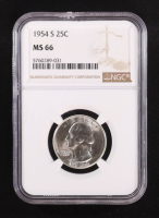 1954-S Washington Silver 25C Quarter (NGC MS66) at PristineAuction.com