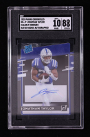 Jonathan Taylor 2020 Donruss Clearly Rated Rookie Autographs #16 RC (SGC 8 | Auto 10) at PristineAuction.com