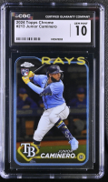 Junior Caminero 2024 Topps Chrome #213 RC (CGC 10) at PristineAuction.com